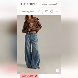 We The Free Eden High Slouchy Jeans - Diamond Wash (Rare Discontinued)